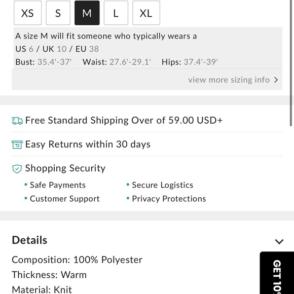 Elegant Heart-Button Cardigan M MC3-1 - Picture 4 of 4